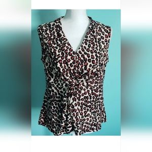 Donna Karan NY Animal Print Blouse XL